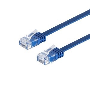 Patchkabel Cat. 6 flach, U/UTP, blau, 0,25m 75711-SL0.25B