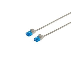 Patchkabel Cat. 6 slim, U/UTP, grau, 1m 08-22020