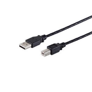 USB-A Adapterkabel, USB-B, 2.0, schwarz, 0,5m 13-23015