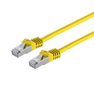 RJ45 Patchkabel m. CAT 7 Rohkabel PIMF gelb 50m 75550-Y