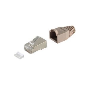 Netzwerkstecker cat.5 u. 6 Einführhilfe+Tülle grau 72057-GR