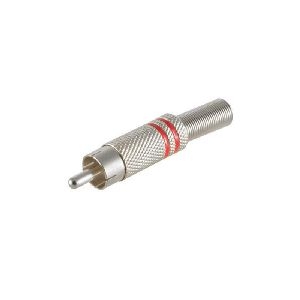 Cinchstecker Metall 6mm, rot 52000-R