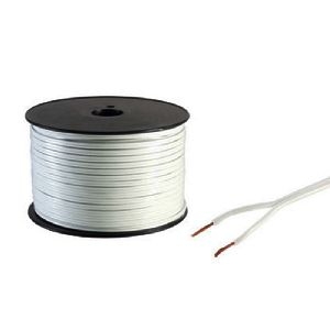 Lautsprecherkabel, 2 x 0,75mm², weiß, 100m 21100-CCA