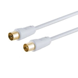 Antennenkabel, vergoldet, >100 dB, weiß, 1,5m 80022-128G