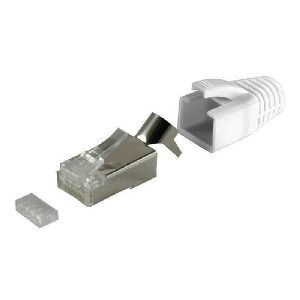 RJ-45 Modularstecker, 8P8C, STP, 23AWG, weiß 72067-W