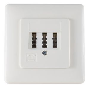 Telefon-Anschlußdose TAE NFN mit Metallrahmen UP 74041