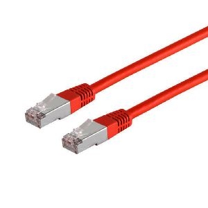Patchkabel cat 6 S/FTP PIMF Halogenfrei rot 0,25m 75711-H0.25R