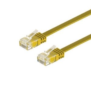 Patchkabel Cat. 6 flach, U/UTP, gelb, 7,5m 75717-SLY
