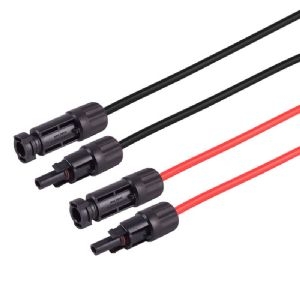 PV4 Verlängerung, 4mm², 2er Set R/SW, 2m 02-320316
