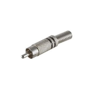 Cinchstecker Metall 6mm, schwarz 52000-S