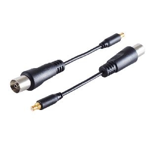 MCX Adapter, IEC-Buchse, PVC, schwarz 15-15001