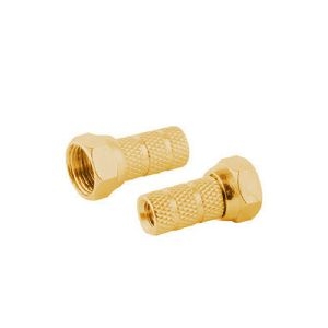 F-Stecker, 5,2 vergoldet,mit großer Mutter 85004-AG