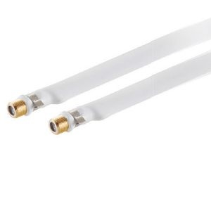 SAT Fensterdurchführung, F-Verbinder, gold, weiß 86376-G