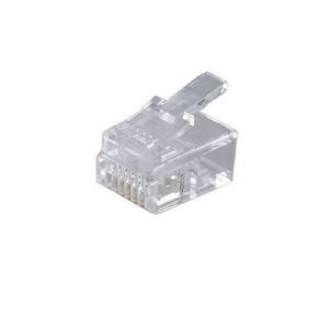 Modular Stecker 6polig für Rundkabel vergoldet 72050-R
