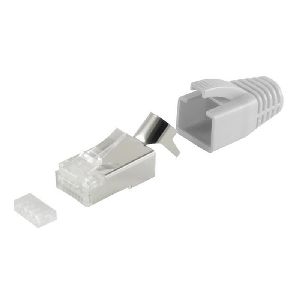RJ-45 Modularstecker, 8P8C, STP, 23AWG, grau 72067-GR