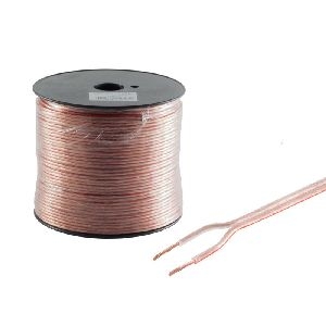 Lautsprecherkabel, 2 x 2,5mm², transparent, 100m 23100-025-100TRA-CCA