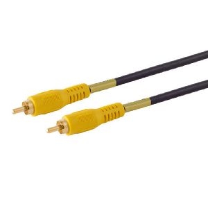 Cinchstecker auf Cinchstecker, vergoldet, 10m 90022-10G