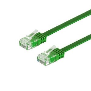 Patchkabel Cat. 6 flach, U/UTP, grün, 1m 75711-SLG