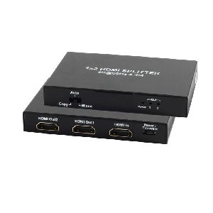 HDMI Verteiler 1x2, Metall, 4K60Hz, schwarz 05-10001