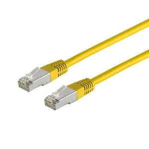 Patchkabel cat 6 S/FTP PIMF Halogenfrei gelb 0,25m 75711-H0.25Y