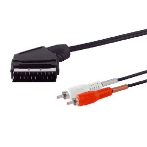 Scart-Stecker auf 2 Cinchstecker (für Audio), 2m 93153