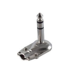 Klinkenstecker Stereo 6,3mm, Winkel, Metall 50110-WM