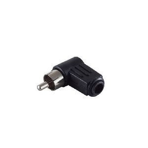 Cinchstecker, Winkel, schwarz 51410-S