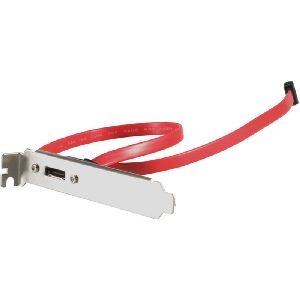 Slotblech 1x eSATA, 3Gb/s, mit Kabel 75625