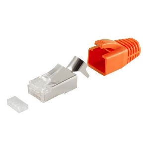 RJ-45 Modularstecker, 8P8C, STP, 23AWG, orange 72067-O