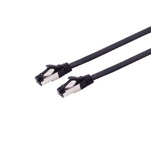 Patchkabel Cat. 8.1 flach TPE schwarz 0,25m 08-43005
