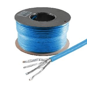 Cat. 8 Verlegekabel, S/FTP, LSZH, blau, 25m 08-85107