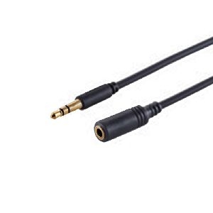 Audioverlängerung, 3,5mm, TRS, slim, schwarz, 1,5m 33982-S
