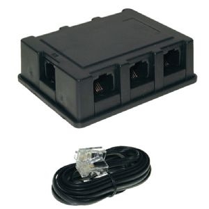ISDN-Verteilerbox 6-fach incl. Kabel 8/4 3m 71400-6SET