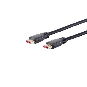 Ultra HDMI Kabel, 8K, ABS, Eco, schwarz, 0,5m 10-46015