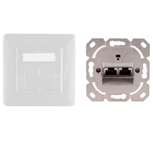 RJ-45 Anschlussdose, 2-fach, Cat. 6A, 8-Wege, UP 08-50760