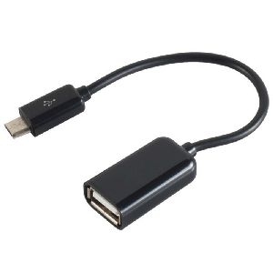 USB Micro-B Adapter, USB-A Buchse, OTG, schwarz 33904