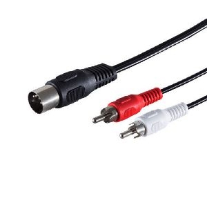 DIN Kabel-5-pol. Stecker 1/4- 2 Cinchstecker 1,5m 10312