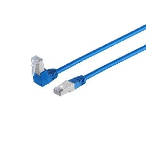 Patchkabel cat 6 S/FTP PIMF 90°-gerade blau 0,5m 08-64011