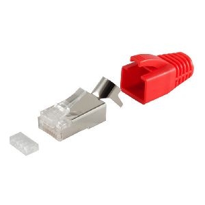 RJ-45 Modularstecker, 8P8C, STP, 23AWG, rot 72067-R
