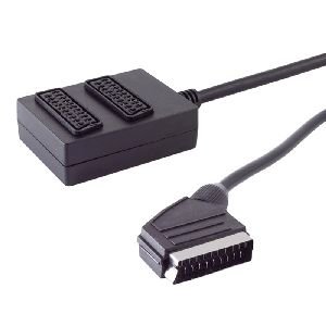 Scart-Verteiler 2fach, vollverschaltet, 0,5m 94050