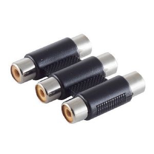 Adapter, 3 Cinchbuchsen auf 3 Cinchbuchsen 57044