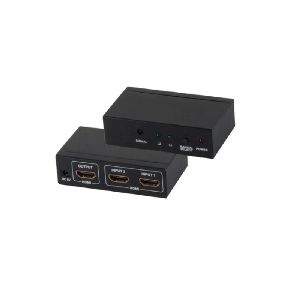 HDMI Umschalter 2x1, Metall, 4K30Hz, schwarz 05-02002
