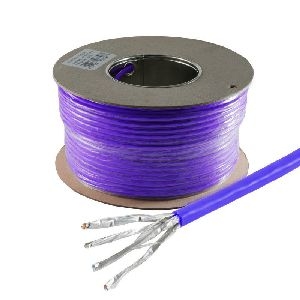 Cat. 7A Verlegekabel, S/FTP, LSZH, lila, 100m 75500-A-100SSP
