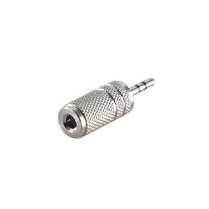 Klinkenst. Stereo 2,5mm/Klinkenbu. St 3,5mm Metall 57020-M