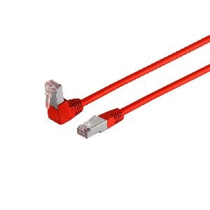 Patchkabel cat 6 S/FTP PIMF 90°-gerade rot 0,25m 08-64004