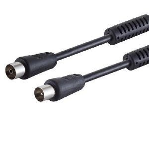 Antennenkabel mit Ferrit >100 dB schwarz 1m 80202-128S