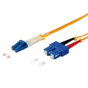Duplex Patchkabel LC/SC 9/125µ, OS1/OS2 gelb 2,0m 77809