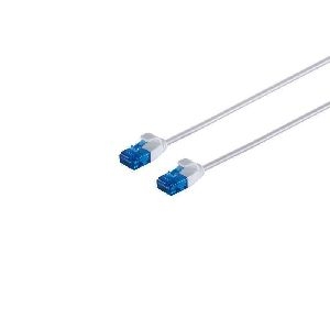 Patchkabel Cat. 6 slim, U/UTP, weiß, 0,3m 08-22306