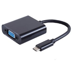 USB-C Adapter, VGA Buchse, 1080p, schwarz 14-05006
