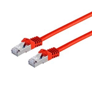 RJ45 Patchkabel m. CAT 7 Rohkabel PIMF rot 0,25m 75511-0.25R